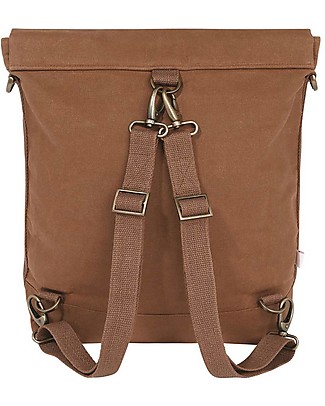 Mara Mea Cartella/Tracolla Porta Pannolini 2-in-1 - City Stay Wild - Marrone - 100% Cotone Impermeabilizzato Borse Cambio