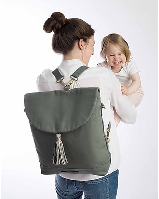 Mara Mea Cartella/Tracolla Porta Pannolini 2-in-1, Real Wanderer - 100% cotone impermeabilizzato Zaini Fasciatoio