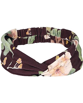 Mara Mea Fascia per Capelli Bimba Bird Col 3 - Melanzana - Cotone Organico Accessori per Capelli