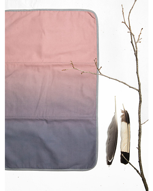 Mara Mea Fasciatoio Portatile Open Wings, Rosa/Grigio Dip Dye - 78 x 50 cm Fasciatoi da Viaggio
