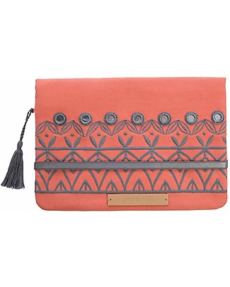 Mara Mea Pochette Porta Pannolini Mandarine Mule - Pesca - Cotone Borse Cambio e Accessori