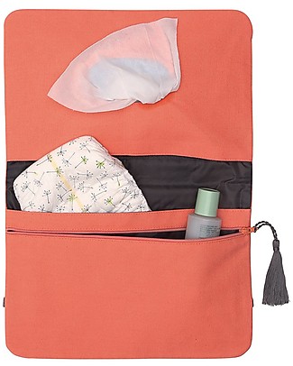 Mara Mea Pochette Porta Pannolini Mandarine Mule - Pesca - Cotone Borse Cambio e Accessori