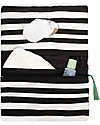 Mara Mea Pochette Porta Pannolini Modern Hippie - Righe Bianche e Nere - Tela di Cotone Borse Cambio
