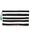 Mara Mea Pochette Porta Pannolini Modern Hippie - Righe Bianche e Nere - Tela di Cotone Borse Cambio