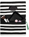 Mara Mea Pochette Porta Pannolini Modern Hippie - Righe Bianche e Nere - Tela di Cotone Borse Cambio