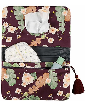 Mara Mea Pochette Porta Pannolini Natural Boost - Melanzana - Cotone Trousse e Pochette