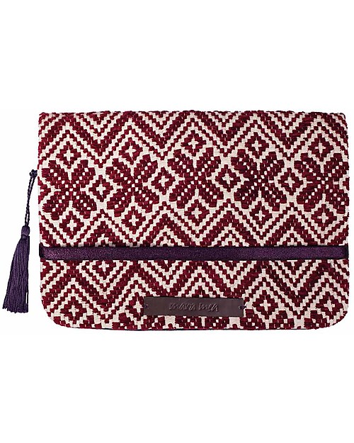 Mara Mea Pochette Porta Pannolini Purple Wall - Bordeaux - Cotone Borse Cambio