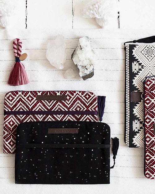 Mara Mea Pochette Porta Pannolini Purple Wall - Bordeaux - Cotone Borse Cambio