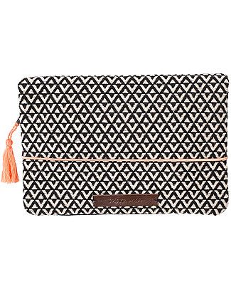 Mara Mea Pochette Porta Pannolini Street Market -Tela di Cotone ricamata a mano! Borse Cambio e Accessori