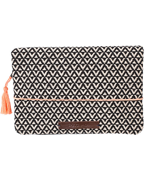 Mara Mea Pochette Porta Pannolini Street Market -Tela di Cotone ricamata a mano! Borse Cambio