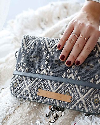 Mara Mea Pochette Porta Pannolini Winter Wonderland - Grigio - Cotone Borse Cambio e Accessori