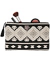Mara Mea Pochette Porta Trucchi Lost Soul - Bianco e Nero - 100% Cotone Trousse e Pochette