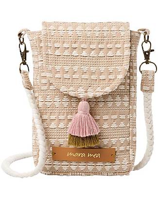 Mara Mea Porta Telefono - Sunshine Beach - Beige - 16,5 x 11 x 4 cm - 100% Cotone Trousse e Pochette