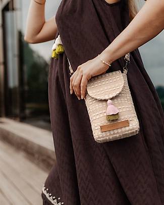 Mara Mea Porta Telefono - Sunshine Beach - Beige - 16,5 x 11 x 4 cm - 100% Cotone Trousse e Pochette