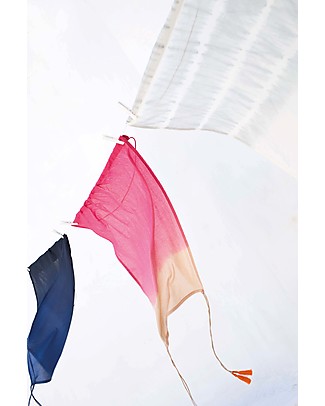 Mara Mea Telo Parasole per Carrozzina Jungalow - Blu Sfumato - 100% Cotone (56x72 cm) Accessori