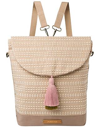 Mara Mea Zaino Cambio Città - Sea to Shore - Beige - 40 x 40 cm - 100% Cotone Zaini Fasciatoio