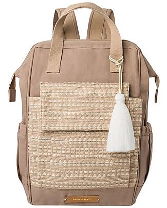 Mara Mea Zaino Cambio da Viaggio - Grape Leaf - Beige - 42 x 42 cm - 100% Cotone Borse Cambio