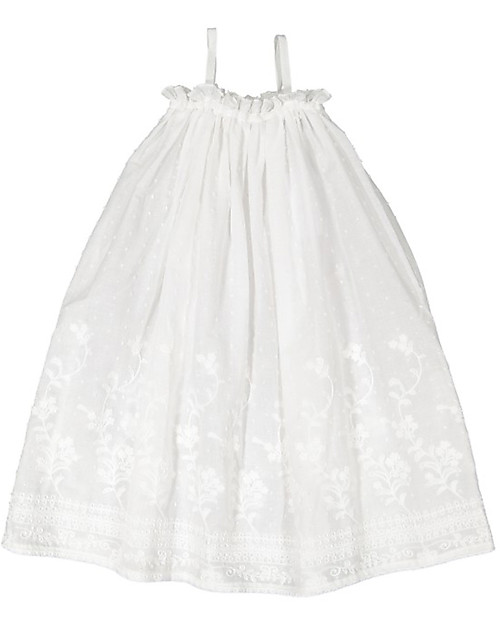 Maria Bianca Abito Bimba Ricamato, Perfetto da Cerimonia - 100% Cotone Vestiti_