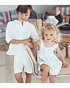 Maria Bianca Bermuda Chino in Lino, Bianco -  Perfetto da Cerimonia! Pantaloni Corti