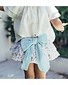 Maria Bianca Bloomers Floreali con Fiocco Turchese - 100% Cotone Pantaloni Corti