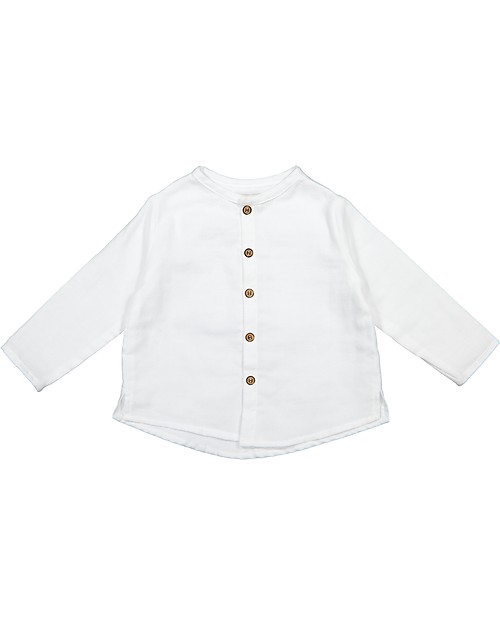 Maria Bianca Camicia Bimbo in Cotone, Bianca - Perfetta da Cerimonia! Camicie_