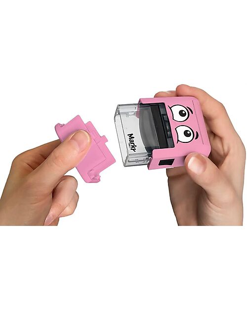 Marky Timbro Personalizzabile - Rosa - Perfetto per Tessuti e Oggetti scolastici Adesivi e Timbri