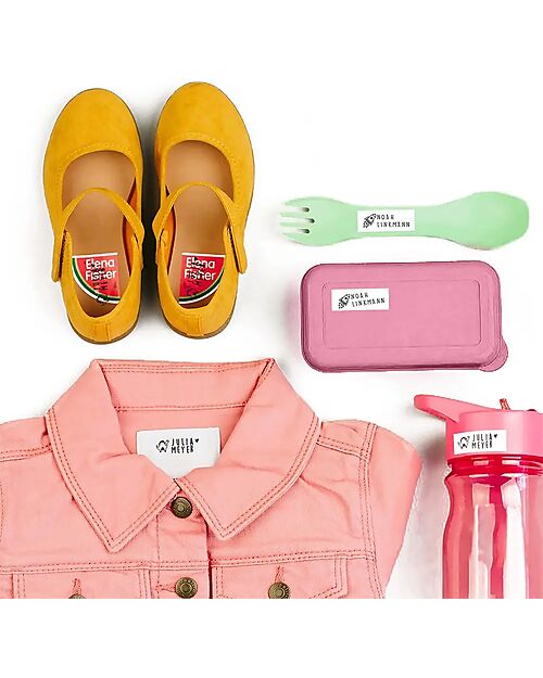 Marky Timbro Personalizzabile - Rosa - Perfetto per Tessuti e Oggetti scolastici Adesivi e Timbri