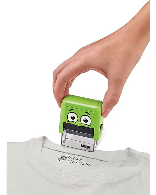 Marky Timbro Personalizzabile - Verde - Perfetto per Tessuti e Oggetti scolastici Adesivi e Timbri
