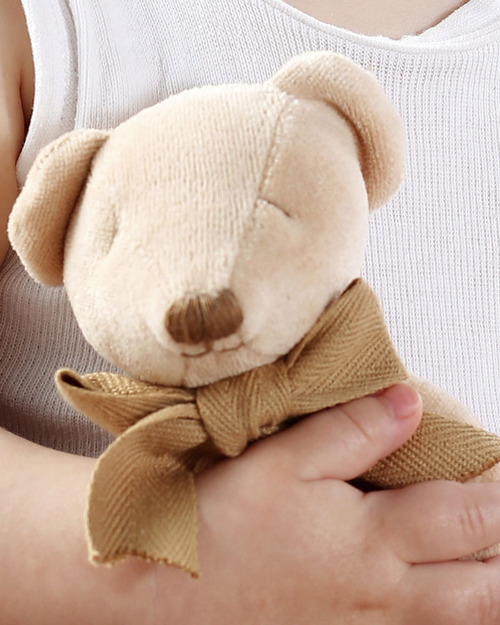 Maud N Lil DouDou Comforter in Cotone con Confezione Regalo! - Orsetto Miele - 100% Cotone Bio Doudou