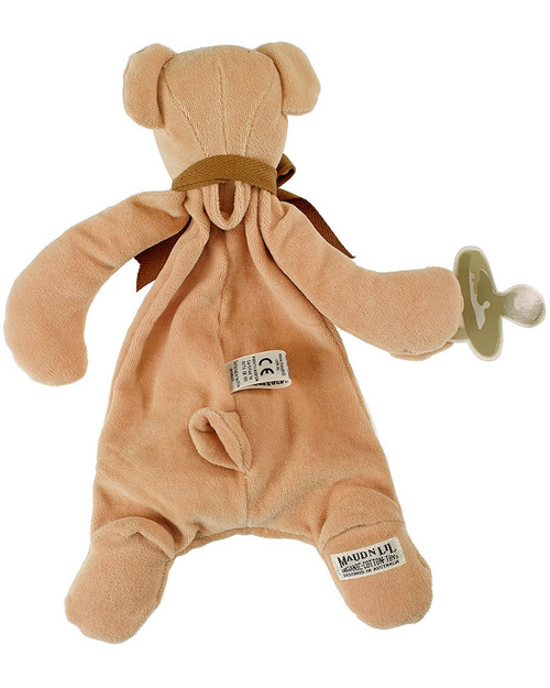 Maud N Lil DouDou Comforter in Cotone con Confezione Regalo! - Orsetto Miele - 100% Cotone Bio Doudou