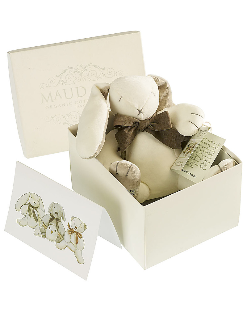 Maud N Lil Peluche Coniglietto Bianco - Cotone Bio unisex (bambini)