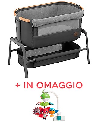 Maxi Cosi Culla da Co-Sleeping Iora Pieghevole - Grafite - Dalla nascita + Giostrina Musicale Culle Co-Sleeping