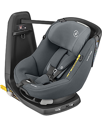 Maxi Cosi Seggiolino Auto AxissFix Grafite Authentic + Cuscino Intelligente Antiabbandono E-Safety Seggiolini Auto Bimbi Piccoli