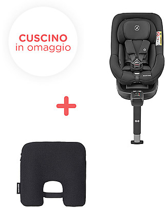 Maxi Cosi Seggiolino Auto Beryl Nero Authentic + Cuscino Intelligente Antiabbandono E-Safety Seggiolini Auto Bimbi Piccoli