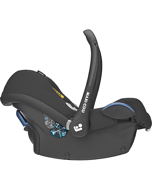 Maxi Cosi Seggiolino Auto CabrioFix - Nero - 12 mesi - Side Protection System Seggiolini Auto Gruppo 0+/1