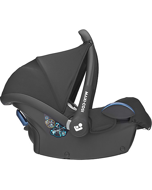 Maxi Cosi Seggiolino Auto CabrioFix - Nero - 12 mesi - Side Protection System Seggiolini Auto Gruppo 0+/1