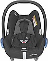 Maxi Cosi Seggiolino Auto CabrioFix Nero + Cuscino Intelligente Antiabbandono E-Safety Seggiolini Auto Gruppo 0+/1