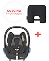 Maxi Cosi Seggiolino Auto CabrioFix Nero + Cuscino Intelligente Antiabbandono E-Safety Seggiolini Auto Gruppo 0+/1