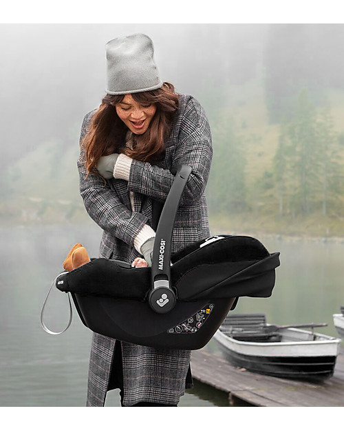 Maxi Cosi Seggiolino Auto Tinca - Nero Essential - 0-12 mesi - Sicurezza i-Size Seggiolini Auto Gruppo 0+/1