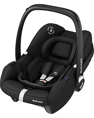 Maxi Cosi Seggiolino Auto Tinca Nero Essential + Cuscino Intelligente Antiabbandono E-Safety Seggiolini Auto Gruppo 0+/1