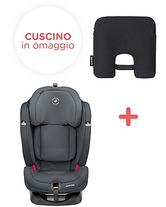 Maxi Cosi Seggiolino Auto Titan Plus Grafite Authentic + Cuscino Intelligente Antiabbandono E-Safety Seggiolini Auto Gruppo 2/3