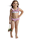 Meia Pata Costume Bikini Bambina - Fiori - con Volant Costumi Due Pezzi