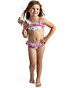 Meia Pata Costume Bikini Bambina - Fiori - con Volant Costumi Due Pezzi