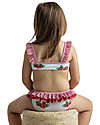 Meia Pata Costume Bikini Bambina - Lamponi - con Volant Costumi Due Pezzi