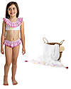 Meia Pata Costume Bikini - Donuts - con Fiocco e Volant Costumi Due Pezzi