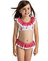 Meia Pata Costume Bikini - Fragole - con Fiocco e Volant Costumi Due Pezzi