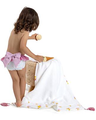 Meia Pata Costume da Bagno a Mutandina - Gelati - con Fiocco e Volant Costumi Due Pezzi