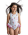 Meia Pata Costume da Bagno Intero Mahe - Gelato - con Volant e Fiocco Costumi Interi