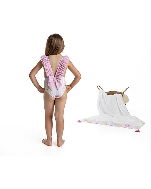 Meia Pata Costume da Bagno Intero Tulum - Donuts - con Volant e Fiocco Costumi Interi