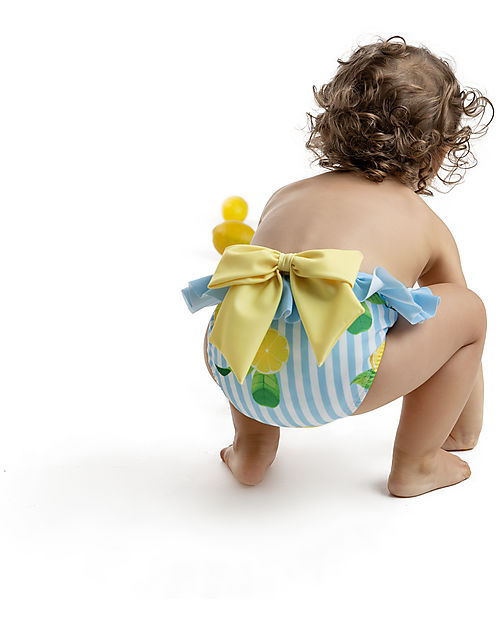 Costume Da Bagno Bambina Minnie Blu - Mutandina In Poliestere Ed Elastan, Licenza Disney - Foto 10